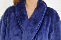 Coral Fleece Long Robe Kimono Gown Winter Warm Flannel Nightdress Bathrobe Casual Sleepwear Intimate Lingerie Thicken Homewear