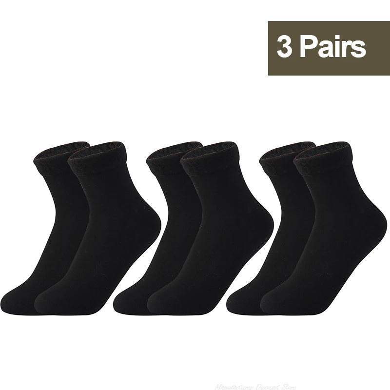 1/2/3/5/10Pairs Thermal Socks Women Winter Warm Thicken Fleece Short Socks Cashmere Wool Socks Snow Velvet Boots Home Floor Wear