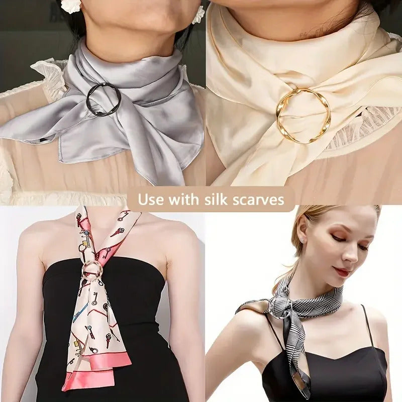 5pcs/set Multipurpose Shirt Ring Belt Buckle Belt and Scarf Adjuster Slim Belt fashion Accessories Scarf Buckle