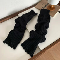 57cm Sweet Japanese Lolita Leg Warmers Women Ankle Warmer for Girls Gothic Long Socks Y2K Thin Knitted Cosplay Heap Heap Socks