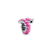 2024 New Sping Pink Bag Pany Flower Caterpillar Diy 925 Sterling Silver Bead Fit Bracelet Bangle Jewerlry Accessories