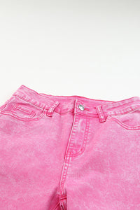 Rose Mid-Waist Pocketed Button Casual Jeans