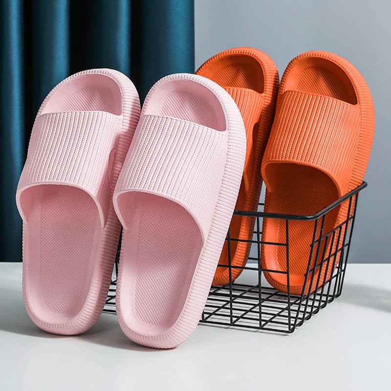 Women Thick Platform Cloud Slippers Indoor Home Eva Soft Sole Pillow Slides Sandals Woman 2023 Summer Non Slip Beach Flip Flops