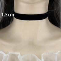 Valentine's Day Punk Gothic Black Velvet Fabric Choker Necklace Tattoo Necklaces Women Chocker Collares Short Neckband Gift