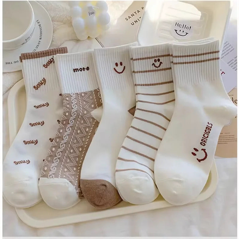 10/5/4/2 pairs of women's socks Cotton socks Cute women's socks Dog novelty animal socks Cartoon cotton casual socks Funny sock