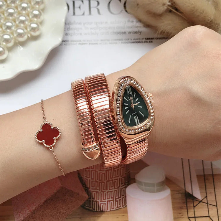 Women Quartz Watch Bracelet Stainless Steel Fashion Gold Ladies Watches Clock High-quality Luxury Ladies Wristwatch(Only Watch)