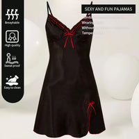 Summer Women's V-neck Sexy And Comfortable Sleeveless Pajamas Long Dress Casual Soft Suspender Home Clothing