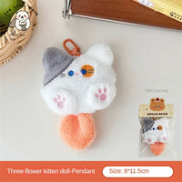 Cute Plush Cat Doll Pendant Girl Backpack Doll Pendant Couple Bag Keychain Decorative Gift