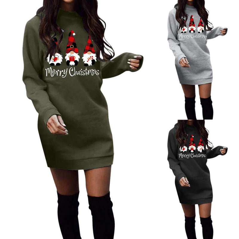 Streetwear Women Clothing Y2k Dress Winter Clothes Women Hoodies Pullover Christmas Casual Autumn Harajuku Sweatshirts Dress