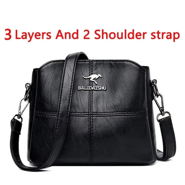 Luxury Handbag Fashion Print Large Capacity Soft Leather Women Shoulder Crossbody Bag Leisure Designer Ladies Purses and Handbag