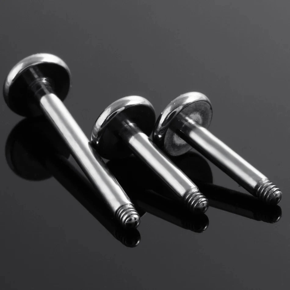 10Pcs/50Pcs G23 Titanium Piercing Labret Bar Labret Ring Earring Studs Replacement Piercing Post Only No Ends Body Jewelry