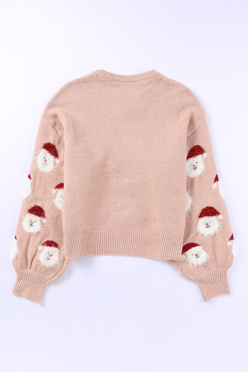 Pink Christmas Santa Claus Pullover Sweater