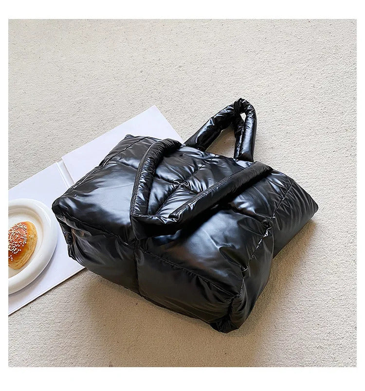 Handbag Female Large-capacity Bag Female New Tide Fashion Shoulder Bag Fall And Winter Cotton Bag Hundred Tote Bag