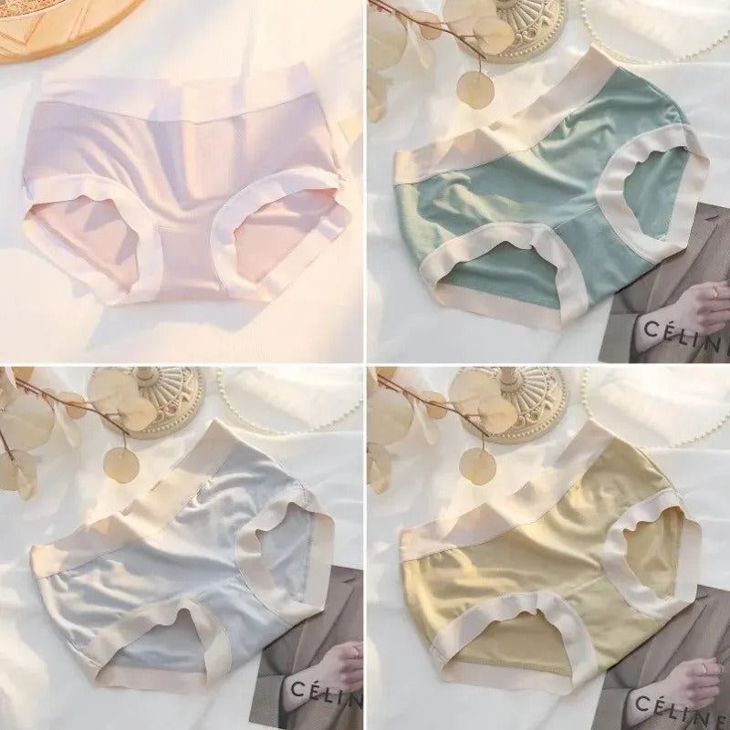 4Pcs/Set Women's Panties Modal Underwear Female Comfortable Seamless Sexy Lingerie Intimates Underpants Briefs Girls Solid M-XL