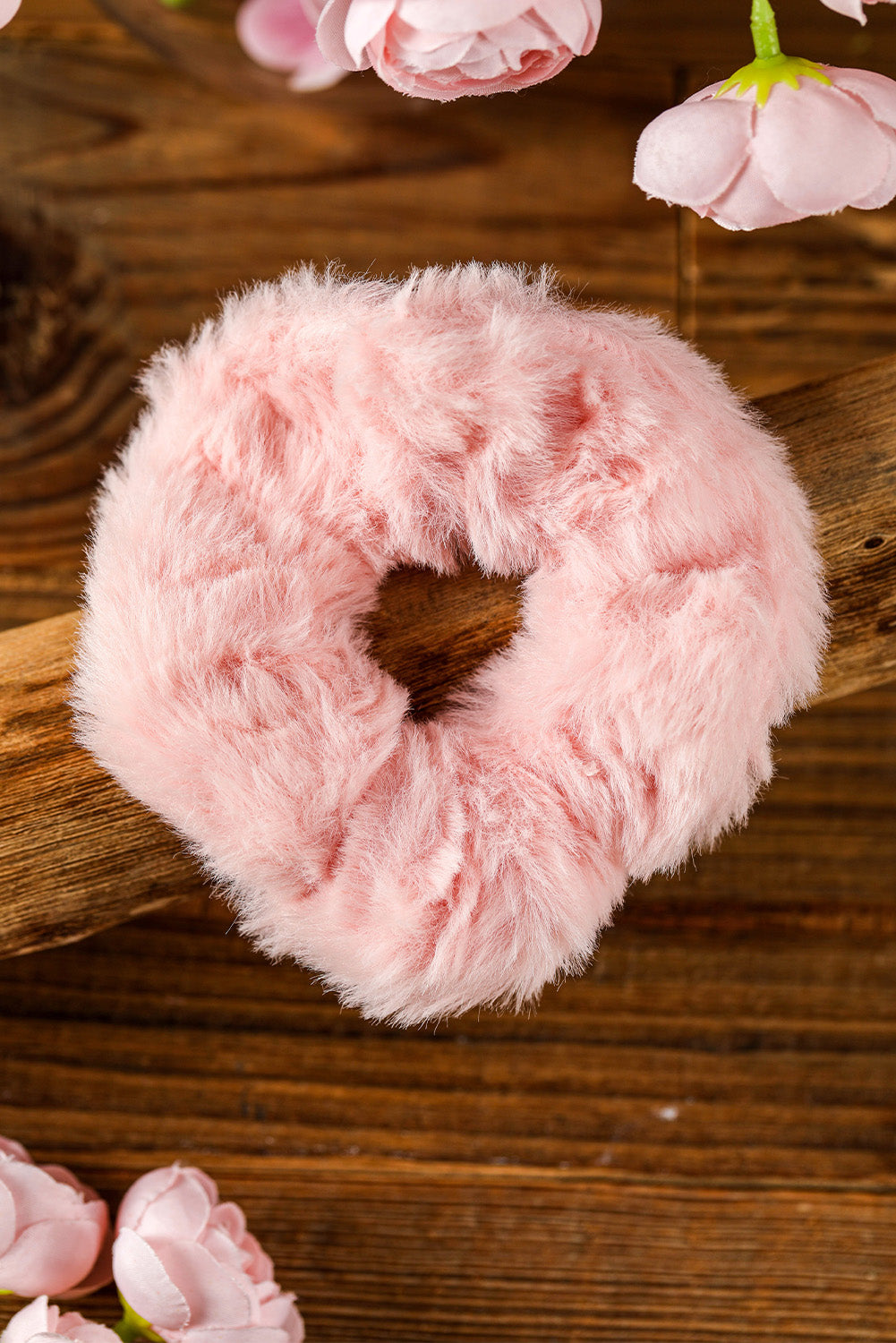 Pink Plush Large Scrunchy Hair Tie