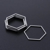 10pcs/lot 316 Stainless Steel   Hollow Geometric Square Circle Triangle Charms Wholesale Never Tarnish Jewelry Making Charms