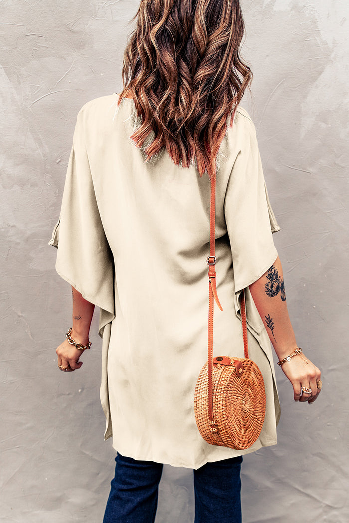 Apricot Chic High Low Kimono Top