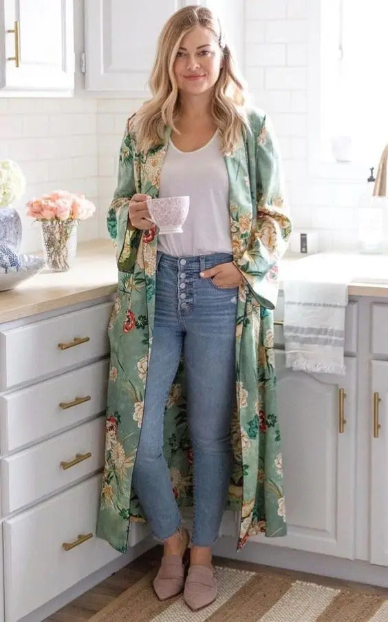 2020 Bohemian Printed Summer Beach Wear Clothes Long Kimono Cardigan Plus Size Cotton Tunic Women Tops and Blouse Shirts A147