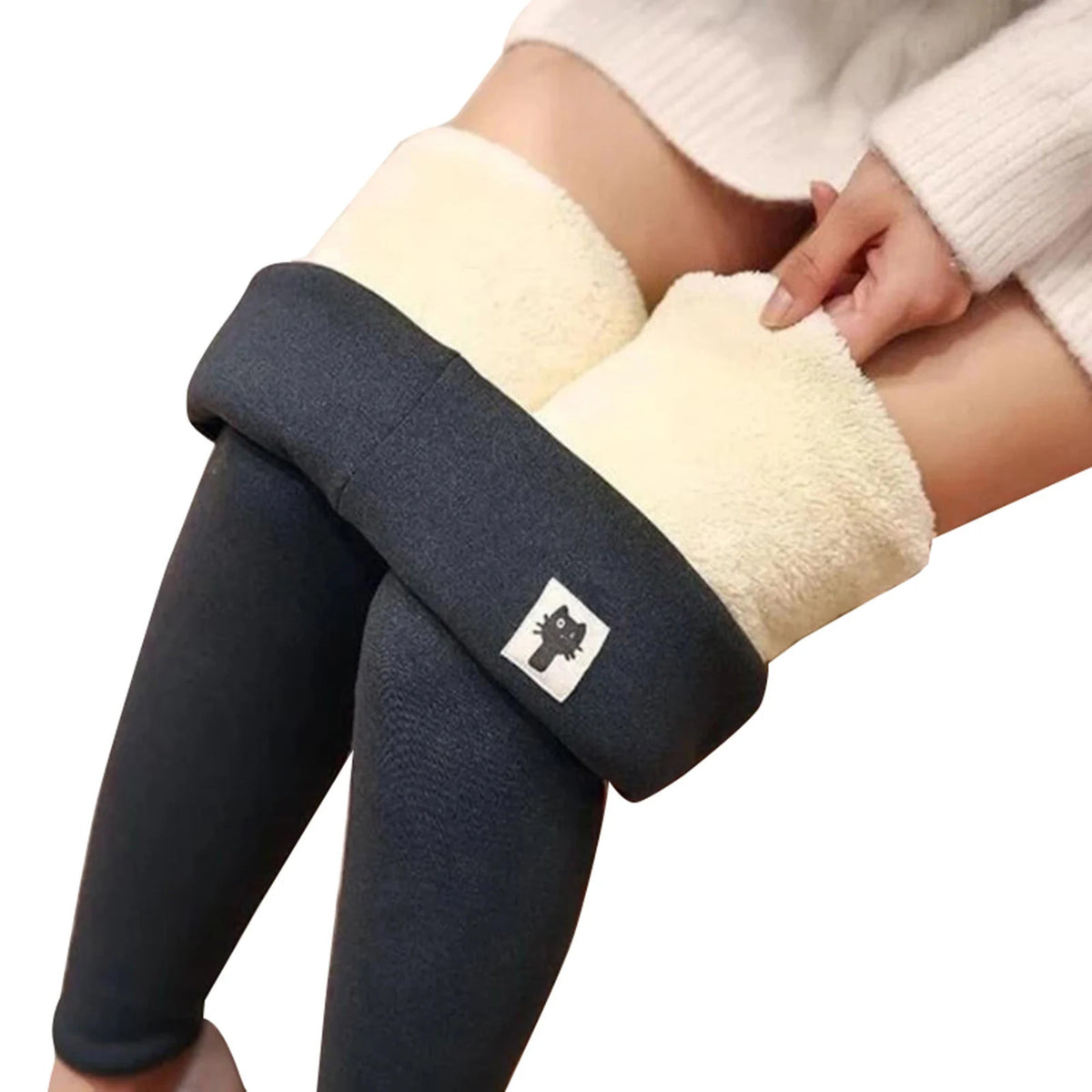 Women's High Waist Fleece Yoga Pants Thick Fluffy Inner Pants Soft Touch Material Tight Pants for Friends Family Lover Gift