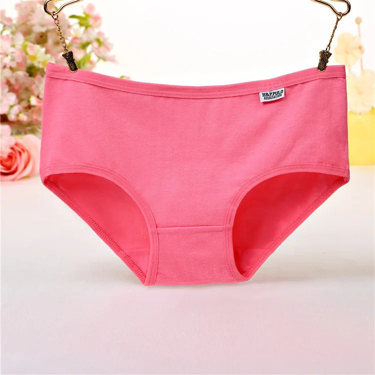 7Pcs For Woman Cotton Underpants Sexy Soft Breathable Briefs Female Panties Girls Cute Solid Color Underwear Women Panties Hot