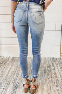 Distressed Mid Rise Jeans