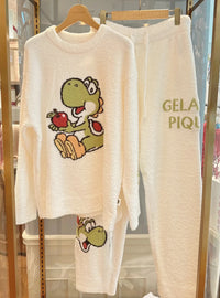 Japanese Style Winter Thick Cartoon Pajamas Home Wear Knitted Sweater like Room Wear Pijama