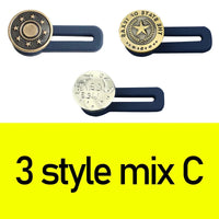 Jeans Elastic Retractable Button Expanders Adjustable Soft Seamless Pants Resilient Spring Metal Buckle Trouser Waist Extender