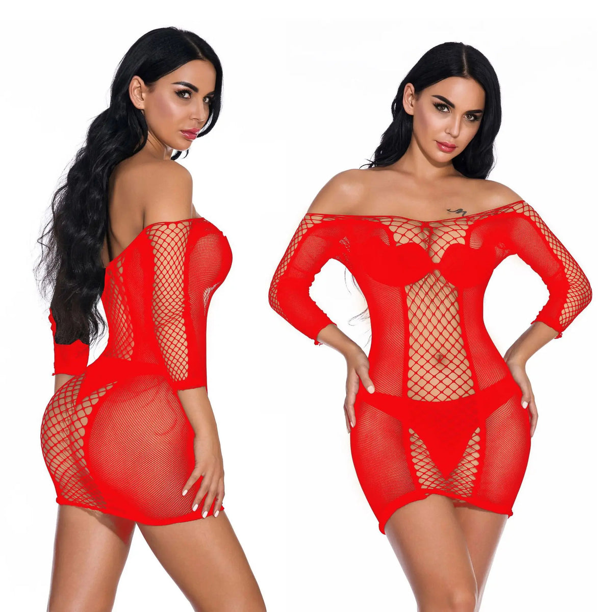 Sexy Women Fishnet Halter Backless Dress Low Cut Tight Pencil Cute Dress Plus Size Mini Dress Night Club Dance Dress Beatchwear