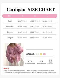 Womens Tie Front Bow Cardigan Sweaters Oversized Chunky Knit Cardigan Long Sleeve Open Front Loose Knitwears Bow Pink Tops