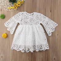 2018-08-16 Lioraitiin 0-5Years Family Matching Clothes Women Kids Girls Dress Lace Floral Wedding Party Prom Dress Baby