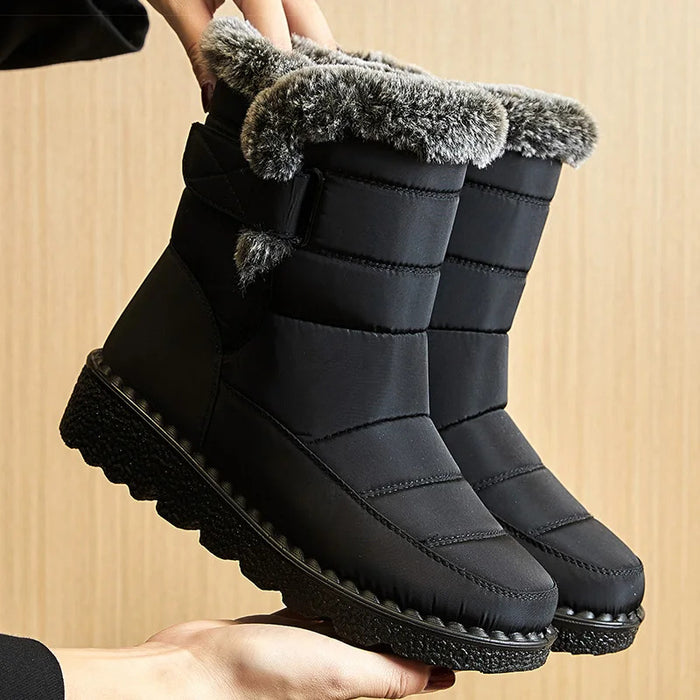 Women's Boots 2024 Trend Winter Shoes For Woman Winter Boots Ankle Low Heels Botas Mujer Waterproof Snow Boots With Fur Shoes