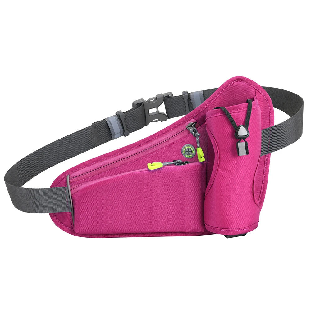 Running Waist Bags Water Bottle Holder Hydration Belt Bag Men Women Sports Fanny Pack Gym Running Cell Phone Jogging Cycling Bag