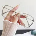 Y2K Retro Oval Frame Glasses Women Female  Sweet Cool Eyewear Trend Reading Computer Anti Blue Light Eyeglasses