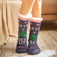 2024 New Cute Warm Socks Thicken Plus Winter Women Fuzzy Socks Christmas Kawaii Stocking Xmas Gift Home Floor Room Funny Sock