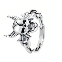 925 Sterling Silver Christmas Series Love Butterfly Skull Five Pointed Star Zircon Inlay Fashionable Temperament Ring