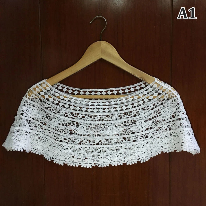 Women Knit Hollow Out Shawl Wrap Wedding Bridal Evening Dress Lace Shawl Wedding Sunflower Lace Scarf Shrug Cape Poncho