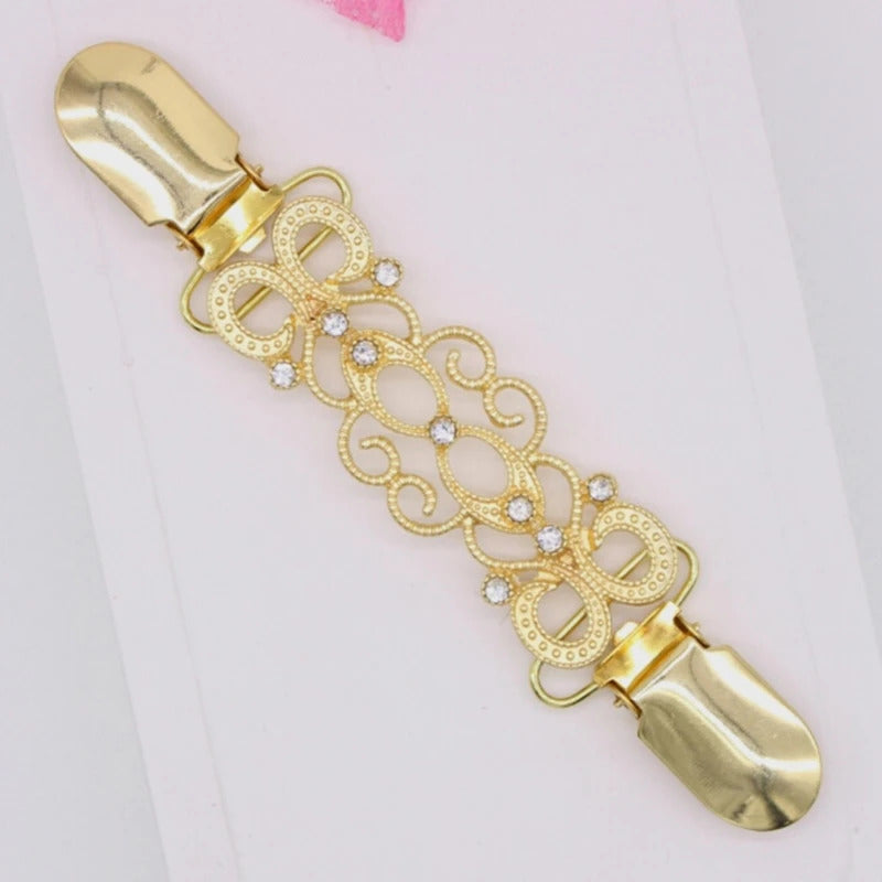 Shawl Clip Gold Silver Autumn Winter Clothing Creative New Alloy Diamond Embellishments Sweater Duckbill Button Accessories