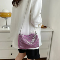 2024 New Bags Popular Korean Version Handbags Fashion Trend Bright Diamond Messenger Niche