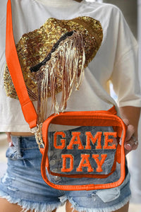 Orange GAME DAY Rugby Football Clear Shoulder Bag