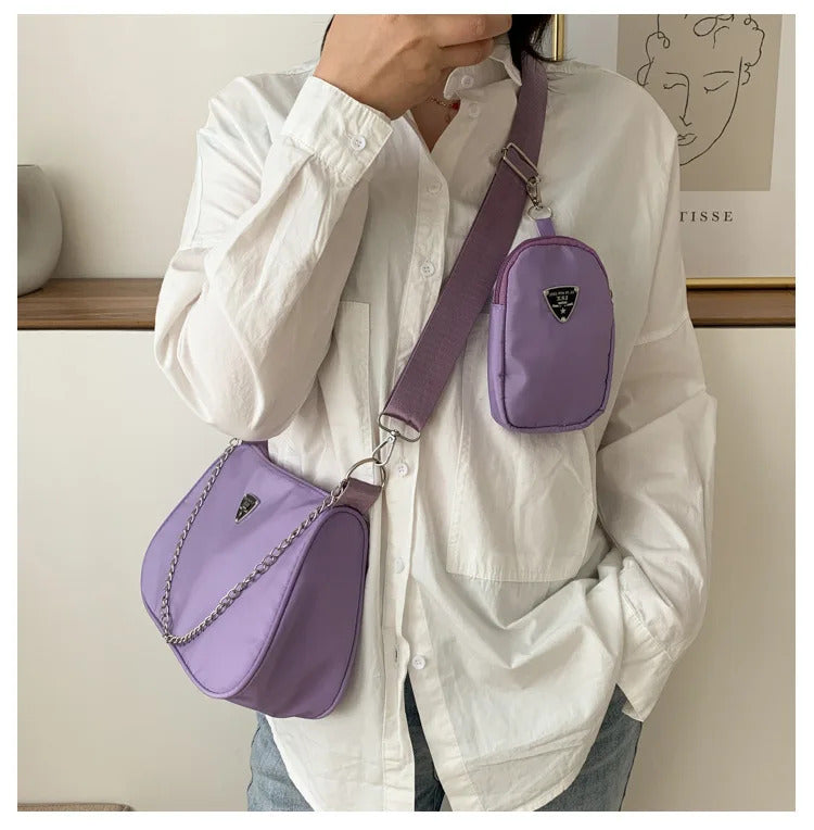 New Simple Small Crossbody Female Armpit Bags Solid Color Shoulder Bags Casual Bags Slanting Women's Bags Mother's Bags