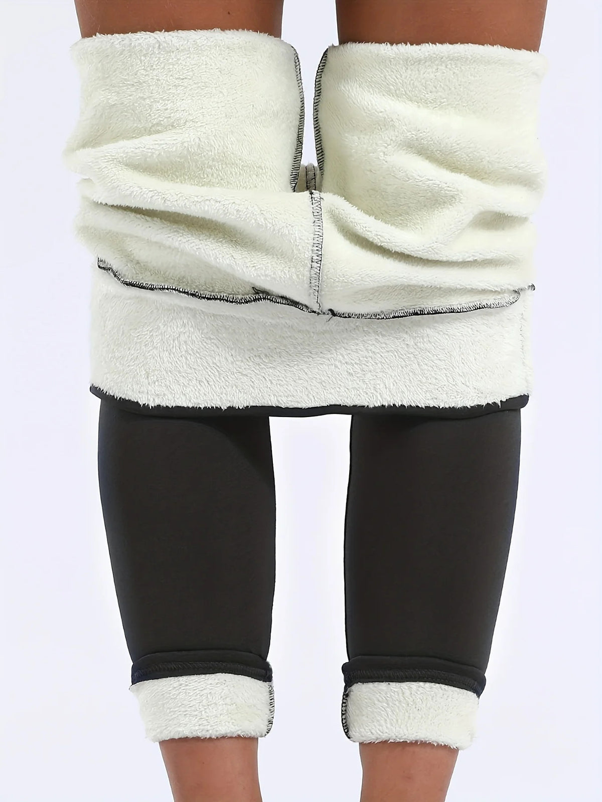 Plush Lined Thermal Pants High Waist Tights For Winter Fleece Leggings