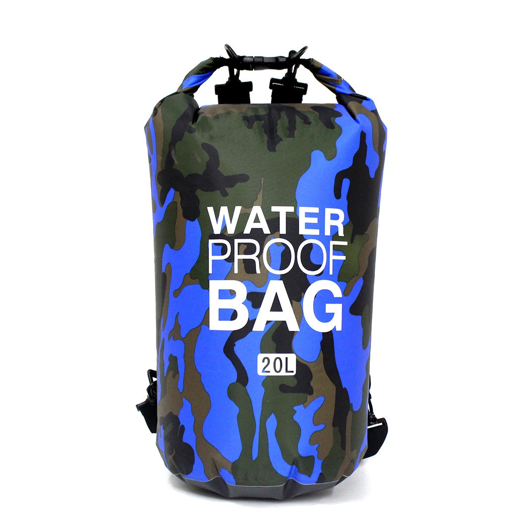 2/5/10/15/30L Outdoor Camouflage Waterproof Dry Bags Portable Rafting Diving Dry Bag Sack PVC Swimming Bags for River Trekking