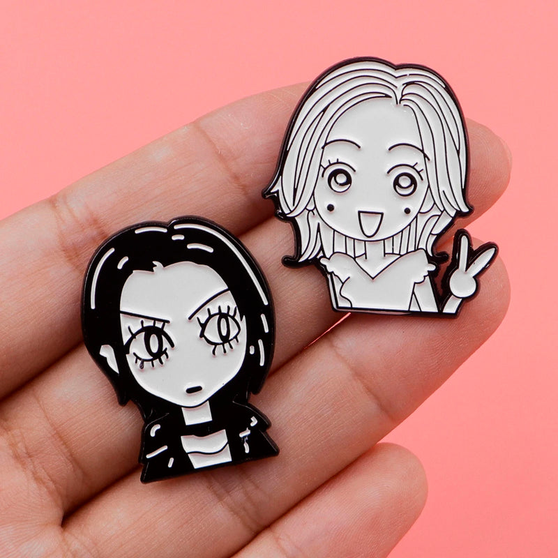 Classic Japanese Anime Girls Oosaki Nana Lapel Pins for Backpack Enamel Pin Women's Brooch Badges for Clothes Jewelry Accessorie