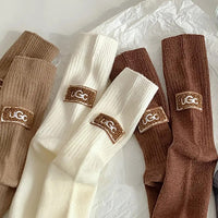 Winter Cozy Thickened Pile Socks Mid Calf Length Casual Cotton Soft Warm Comfortable Footwear Seasonal Hosiery