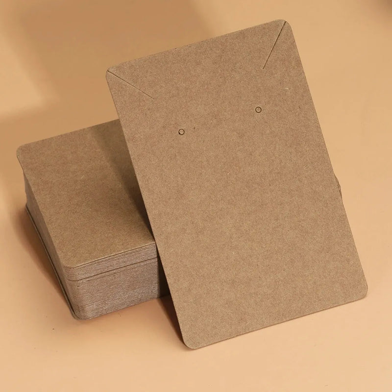 50pcs 6x9cm Necklace Earrings Ear Studs Packaging Card Blank Jewelry Display Card Kraft Paper Card For Jewelry Packaging