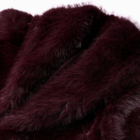 Luxury Lapel Faux Fur Short Coat For Women Casual Fluffy Full Sleeve Warm Female Jacket Autumn Winter Lady Cummuter Outerwear ﻿