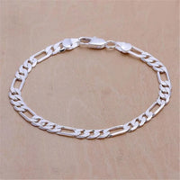 925 Sterling Silver Exquisite Solid Chain Bracelet Fashion Charm Women Men Solid Wedding Cute Simple Models Jewelry