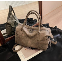 Retro Design PU Leather Shoulder Bags for Women 2024 Korean Fashion High Capacity Armpit Bag Female Crossbody Bag Tote Handbags