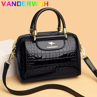 Luxury Handbag Fashion Print Large Capacity Soft Leather Women Shoulder Crossbody Bag Leisure Designer Ladies Purses and Handbag