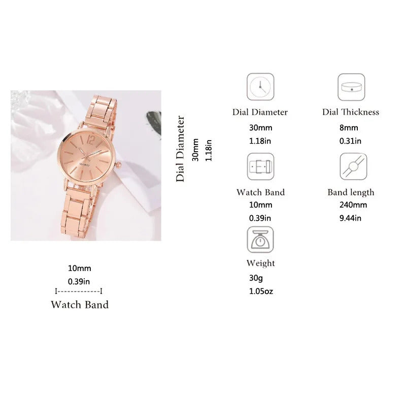 Ladies Fashion Simple Digital Alloy with Quartz Watch Bracelet 2pcs Set Luxury Women Simple Dial Ladies Watches Reloj Mujer